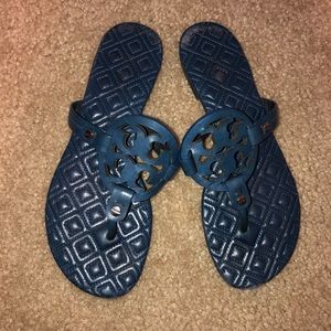 Navy quilted Tory Burch Millers